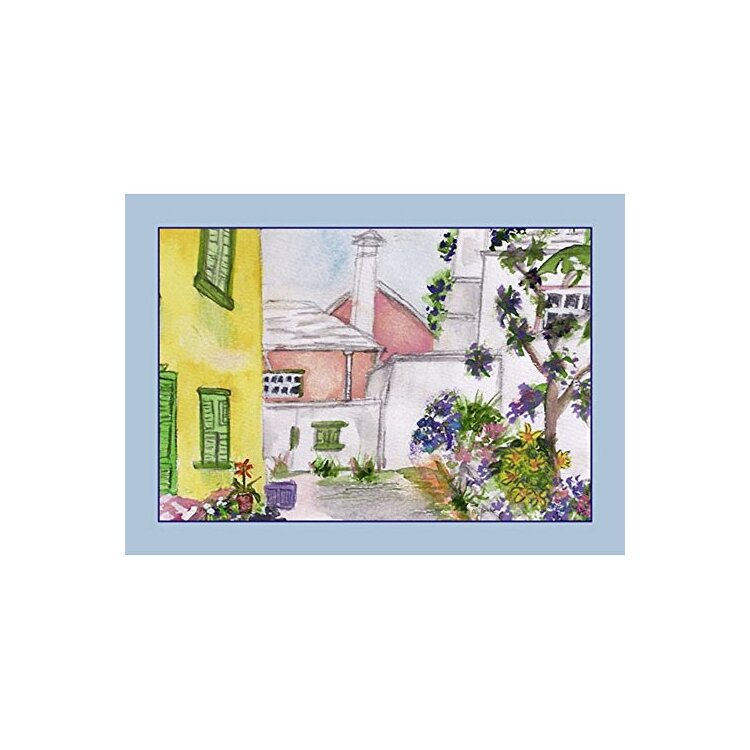 Yellow Green Gray City Map Place Mats Set of 4 - Betsy Drake Interiors image - 1