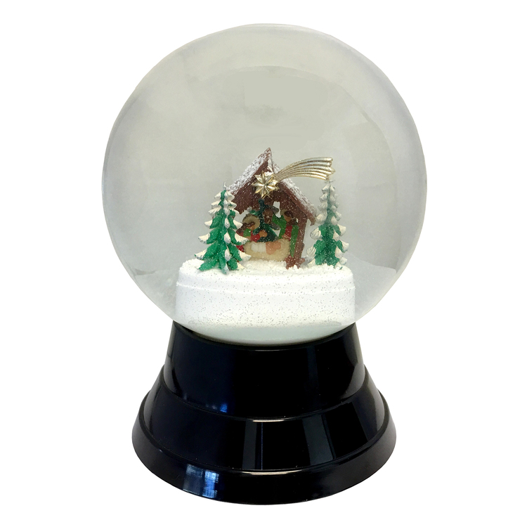Large Nativity Snowglobe - 7"H x 5"W x 5"D - Handmade in Austria image - 1