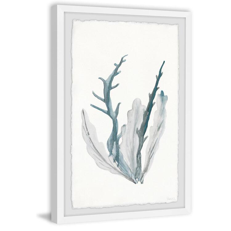 Blue Coral Painting Print - Giclée Print on Archive Paper 8x12 Rectangle Frame - Parvez Taj image - 1
