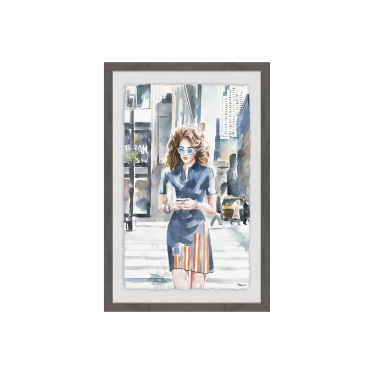 Crossing the Street II Framed Painting Print image - 1