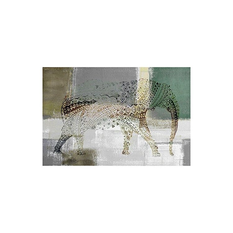 Decorative Elephant by Parvez Taj Painting Print on Wrapped Canvas image - 1