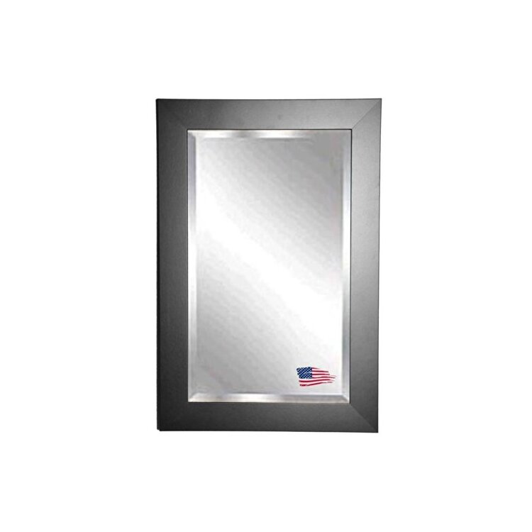 Rayne Black Satin Wide Wall Mirror image - 1