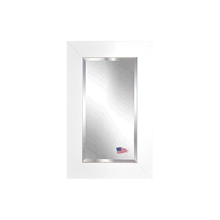 Rayne White Satin Wide Wall Mirror image - 1