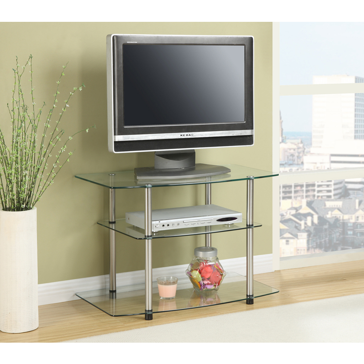 Classic Glass TV Stand for Modern Living Rooms - Convenience Concepts image - 1