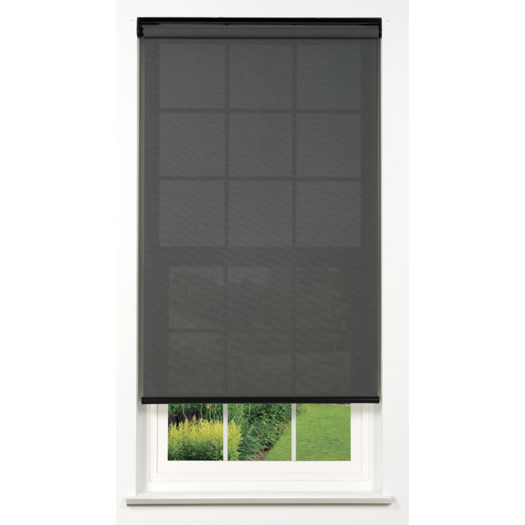 Linen Avenue Cordless 5% Solar Screen Standard Roller Shade, Charcoal 33 1/2 W x 78 H image - 1