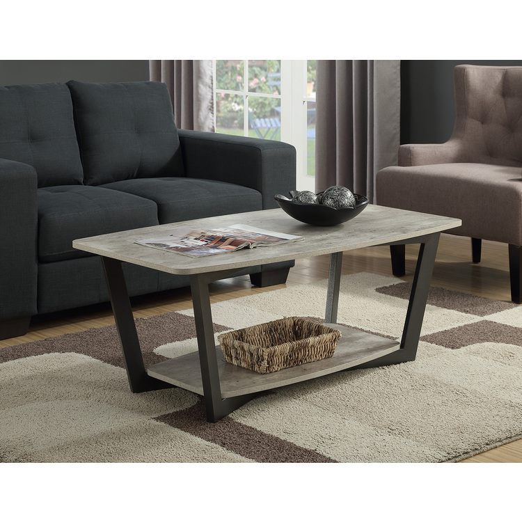 Convenience Concepts Graystone Coffee Table with Shelf