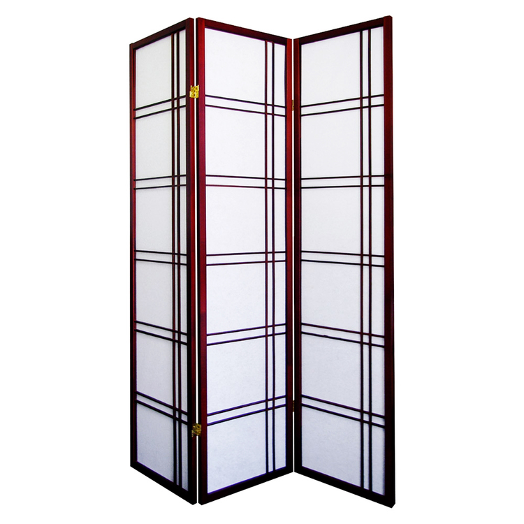 ORE International Girard 3-Panel Room Divider - Natural image - 1