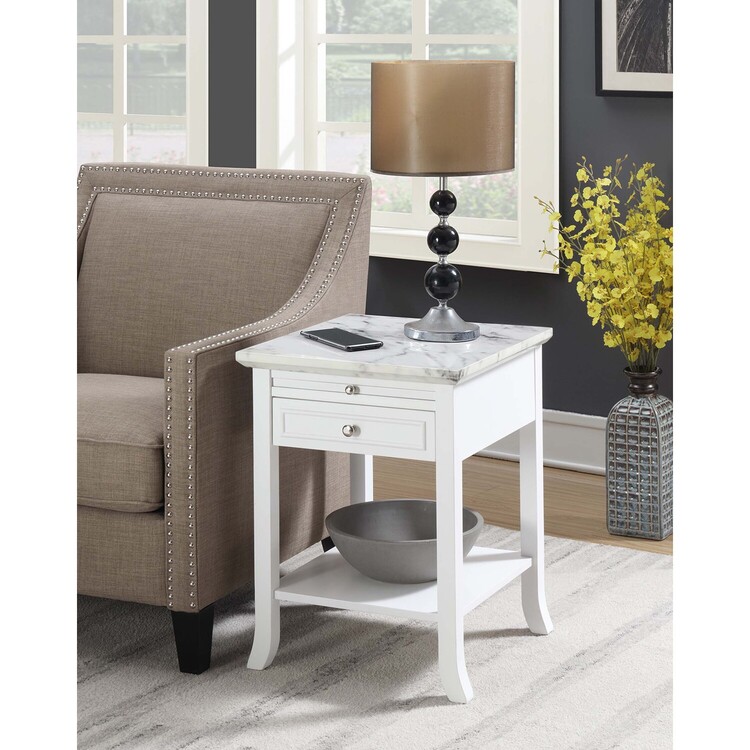 Convenience Concepts American Heritage Logan End Table with Drawer and Slide image - 1