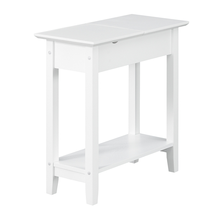 Convenience Concepts American Heritage Flip Top End Table with Charging Station image - 1
