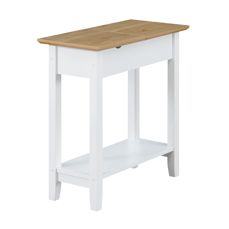 Convenience Concepts American Heritage Flip Top End Table with Charging Station image - 1