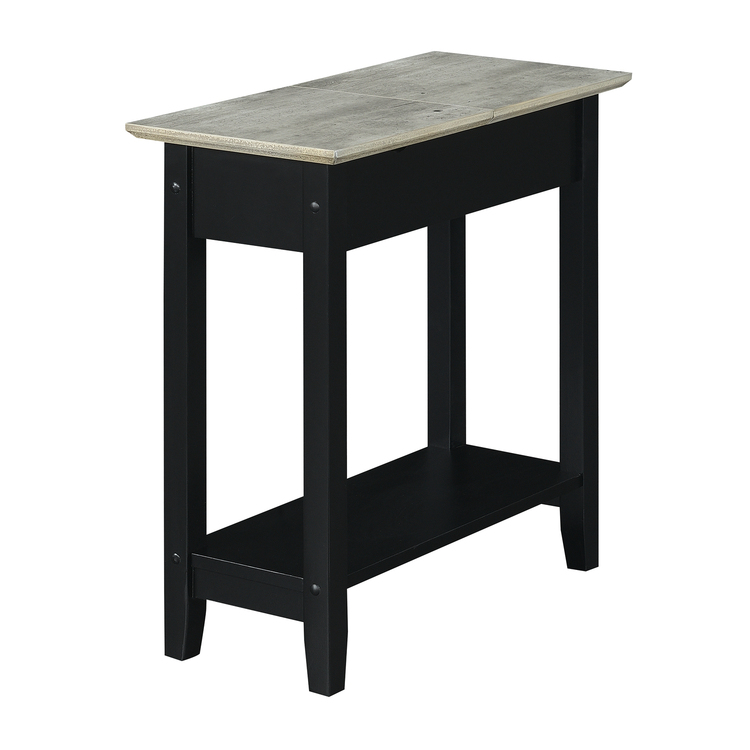 Convenience Concepts American Heritage Flip Top End Table with Charging Station image - 1