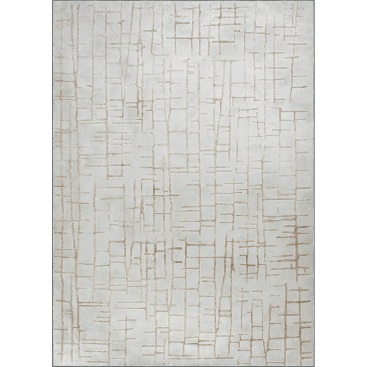 Soft Beige Modern Area Rug With Tan Details - Renwil image - 1
