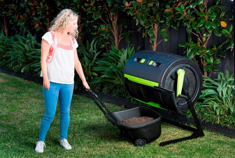 RSI Two-Stage Compost Tumbler with Cart - Fast Composting