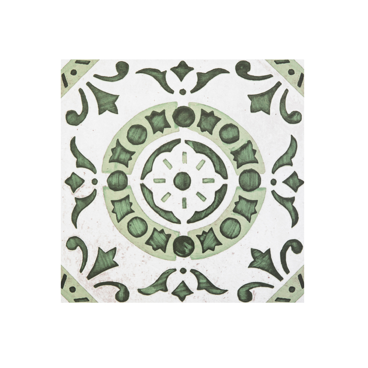 HomeStock Artistic Accomplishment 12x12 Self Adhesive Vinyl Floor Tile - Green Medallion, Easy Peel & Stick Installation, 20 Tiles/20 sq. ft., Adds Unique Patterns image - 1