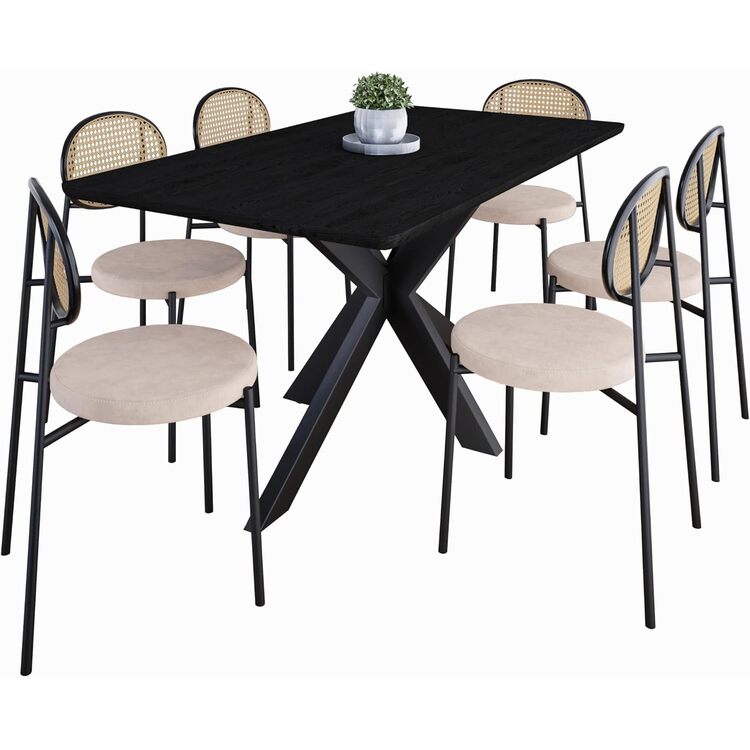 LeisureMod Ravenna 7-Piece Dining Set