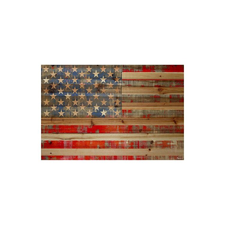 American Dream by Parvez Taj Painting Print on Natural Pine Wood image - 1