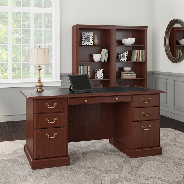 Bush Furniture Saratoga Executive Desk and Bookcases