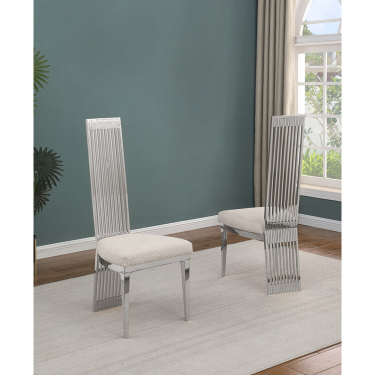 Best Quality Furniture Boucle Fabric Side Chairs image - 1