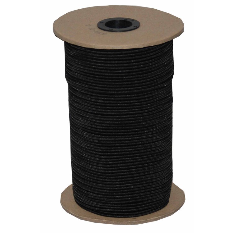 T.W . Evans Cordage Black Bungee Cord 3/8" x 300ft - Shock Cordage image - 1