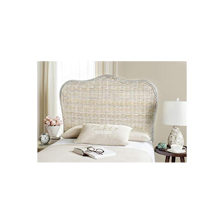 Modern White Upholstered Headboard with Metal Frame and Storage - Safavieh image - 1