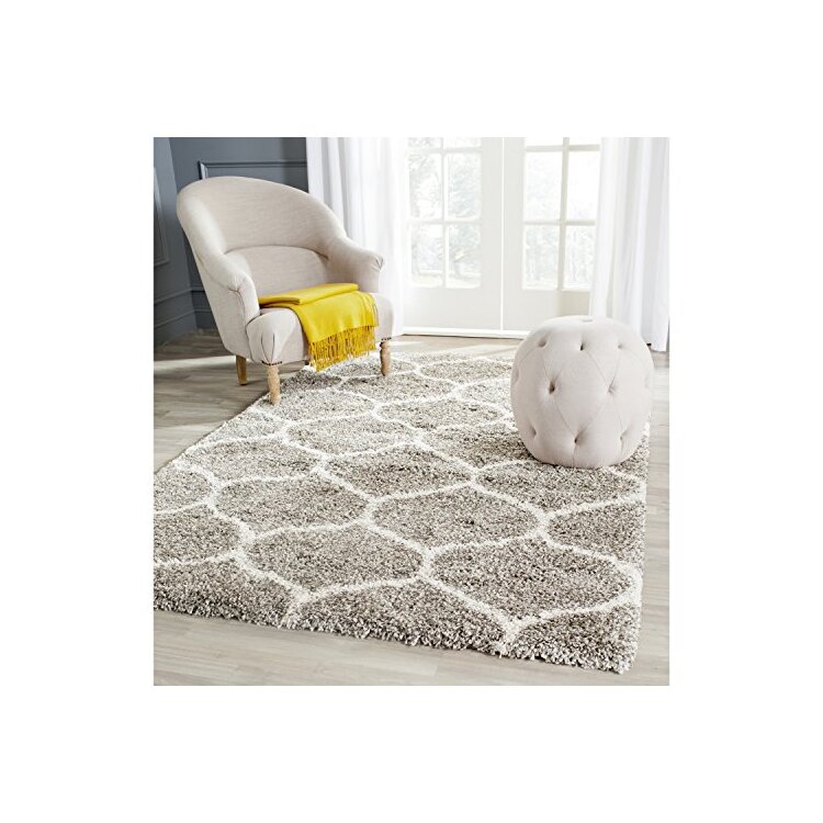 9x6 Rugs Grey/ Ivory Shag Rug 9x6 Medium Rectangle - OJCommerce.com