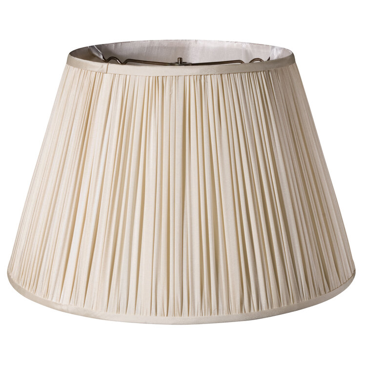 Natural Fabric Softback Table Lamp Shade Magnolia 11.5 x 18 Pencil Pleat image - 1