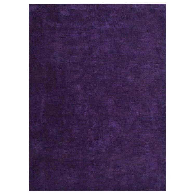 Rugsotic Carpets Hand Knotted Gabbeh Silk 3'x5' Area Rug Solid Purple OJLS0111 image - 1