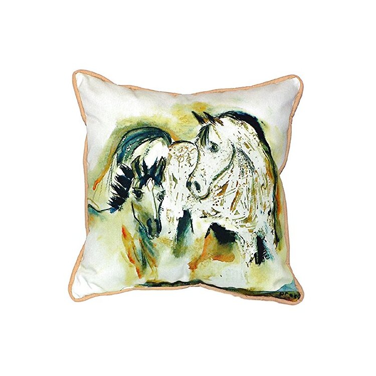 Mare & Colt Small Indoor/Outdoor Pillow 12x12 image - 1