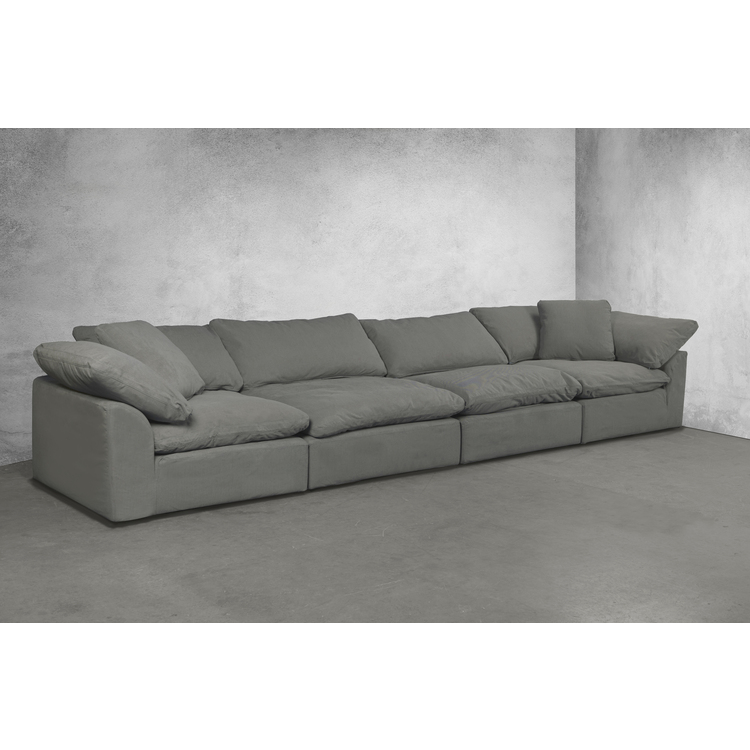 Gray Contemporary Modular Sofa Sectional Couch image - 1