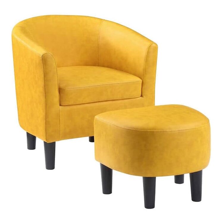 Convenience Concepts Take a Seat Churchill Accent Chair with Ottoman image - 1