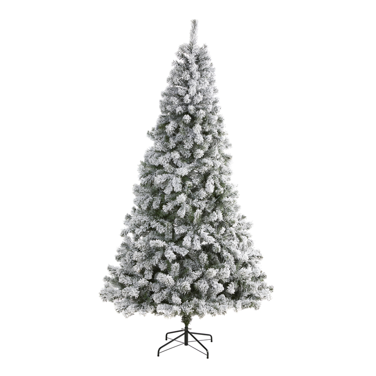 Nearly Natural 8ft. Flocked West Virginia Fir Artificial Christmas Tree image - 1