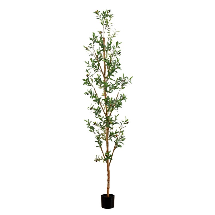 Artificial Indoor Olive Tree 8FT Tall Faux Silk Tree Decor - OJCommerce.com