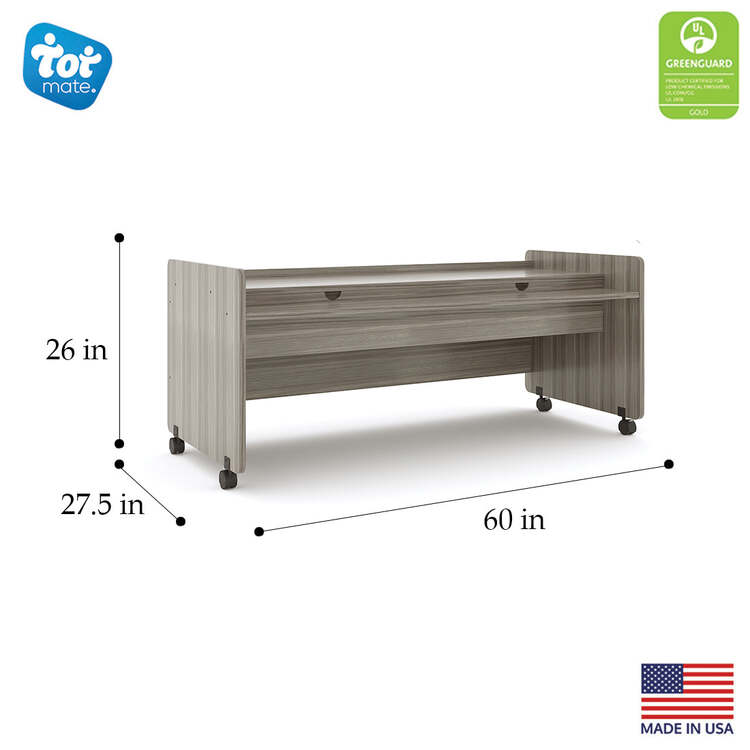 Tot Mate Mobile Desk, Assembled, Easy Roll Locking Casters - Stevens Industries image - 1