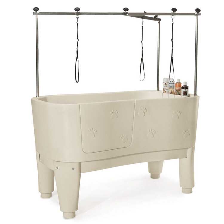 Master Equipment ME PolyPro Dog Grooming Tub, Ivory image - 1