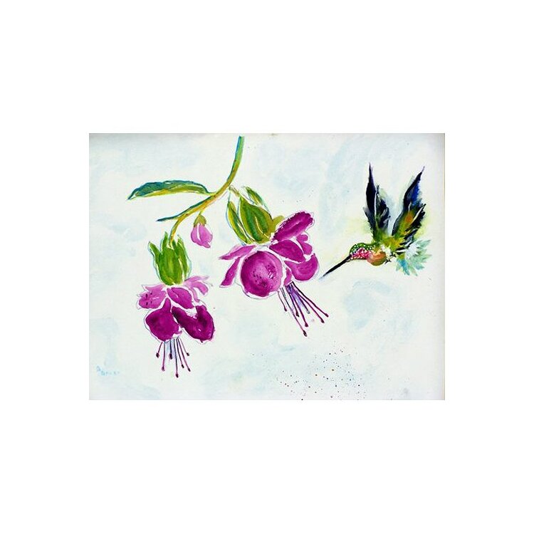 Purple Hummingbird Outdoor Wall Hanging 24x30 image - 1