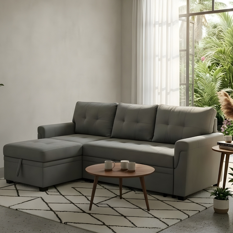 Truva Nest Reversible Sleeper Sectional Sofa with Storage Chaise