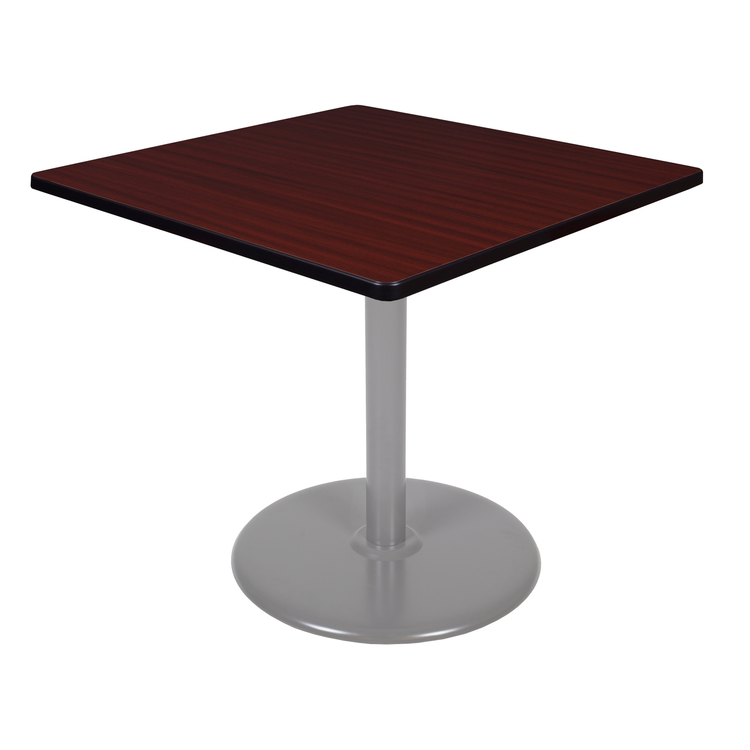 Regency Via 42" Square Platter Base Table- Mahogany/Grey image - 1