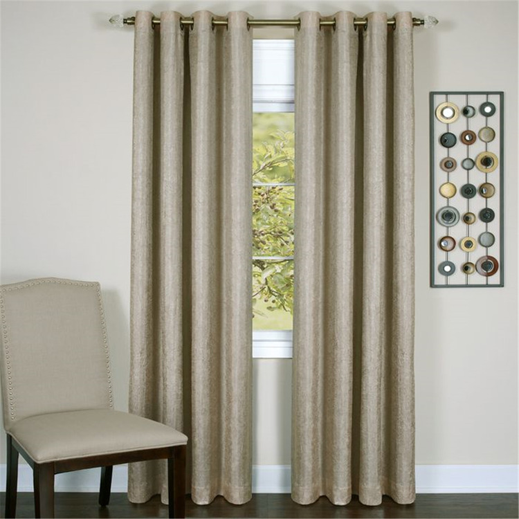 Achim Taylor - Lined Grommet Window Curtain Panel - 50x63 Tan image - 1