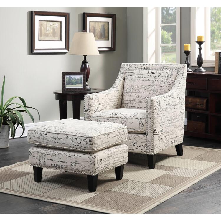 Picket House Furnishings Emery Upholstered Ottoman