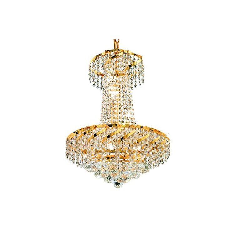 Gold 6 Light Crystal Pendant image - 1