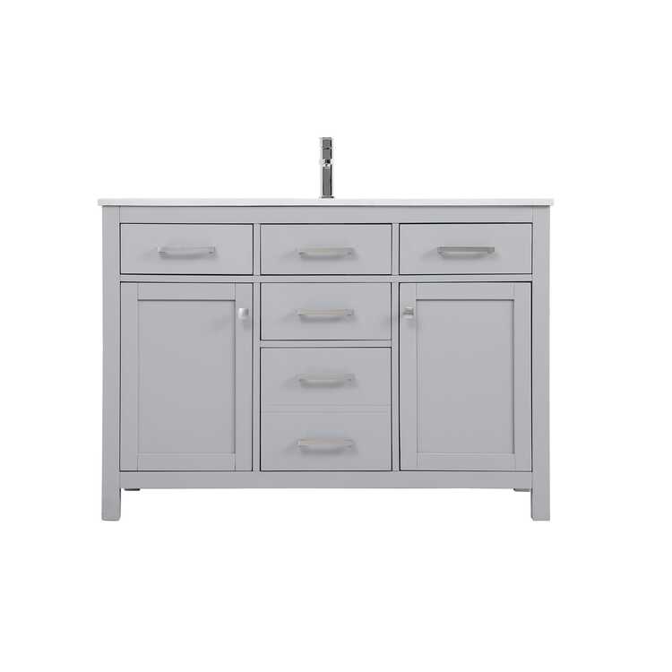 Elegant Lighting 48 Inch Single Bathroom Vanity In Grey image - 1