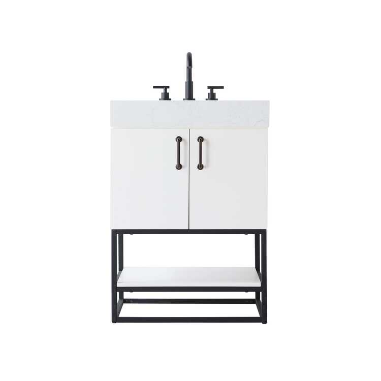 Elegant Kitchen and Bath 24 inch Single Bathroom Vanity in White image - 1