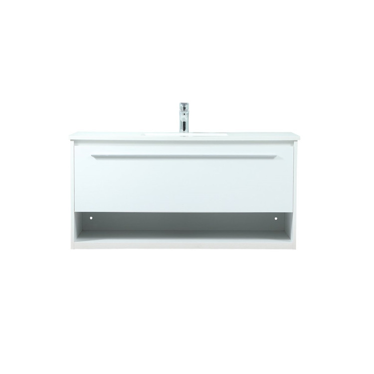 Elegant Decor 40 inch single bathroom vanity in white image - 1