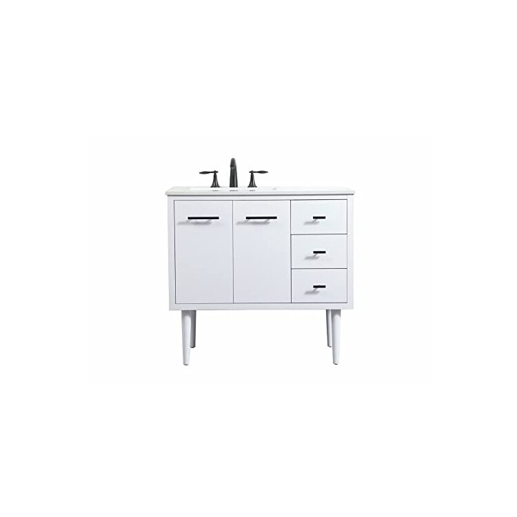 Elegant Decor 36 inch single bathroom vanity in white 1318.73