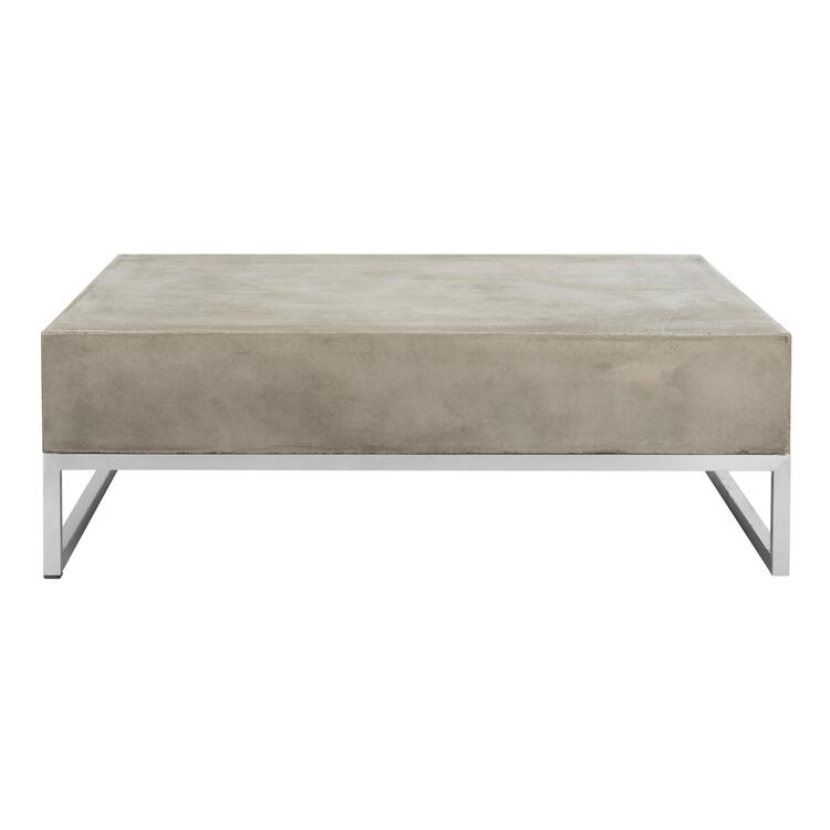 Eartha Modern Concrete Coffee Table Indoor-Outdoor - Image 3