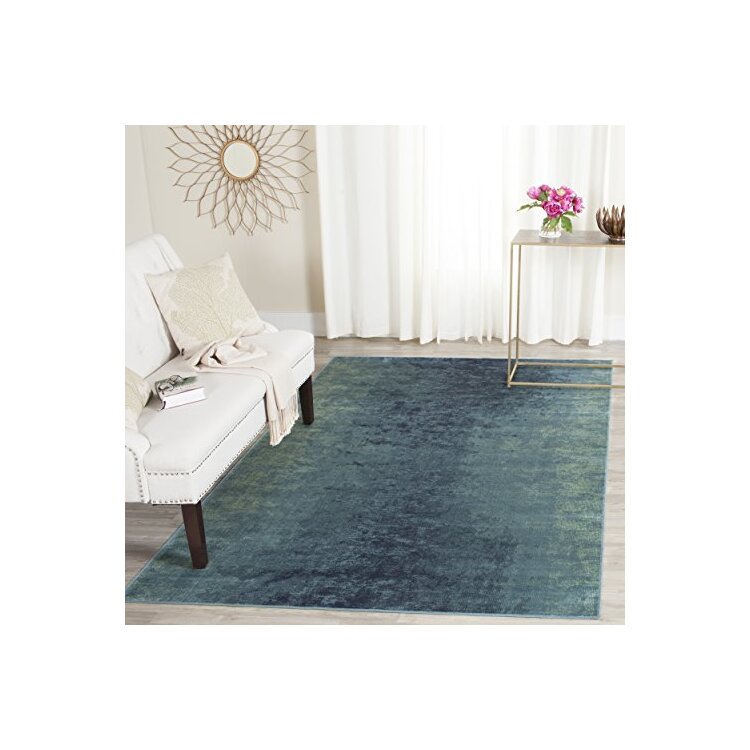 Traditional Turquoise Multi Color Small Rectangle Rug 5'7x3'3 image - 1