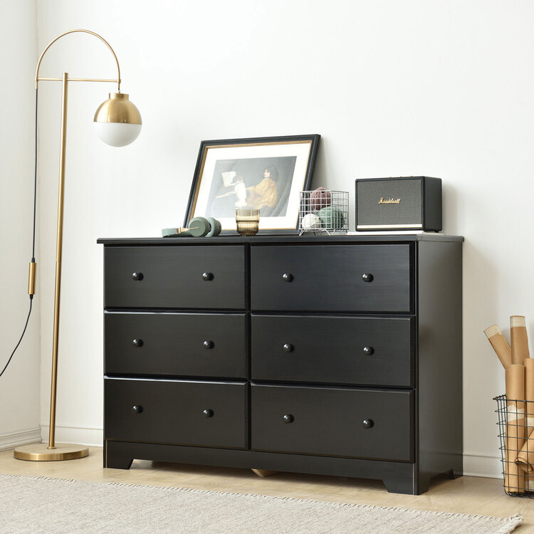 Woodpecker's Inc Solid Pine Wood Double Dresser image - 1