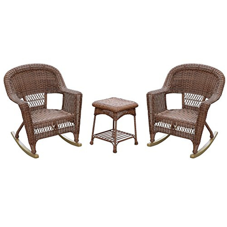 Rocker Chair Set 3pc - Outdoor Resin Gliders, Stackable Patio Furniture ...