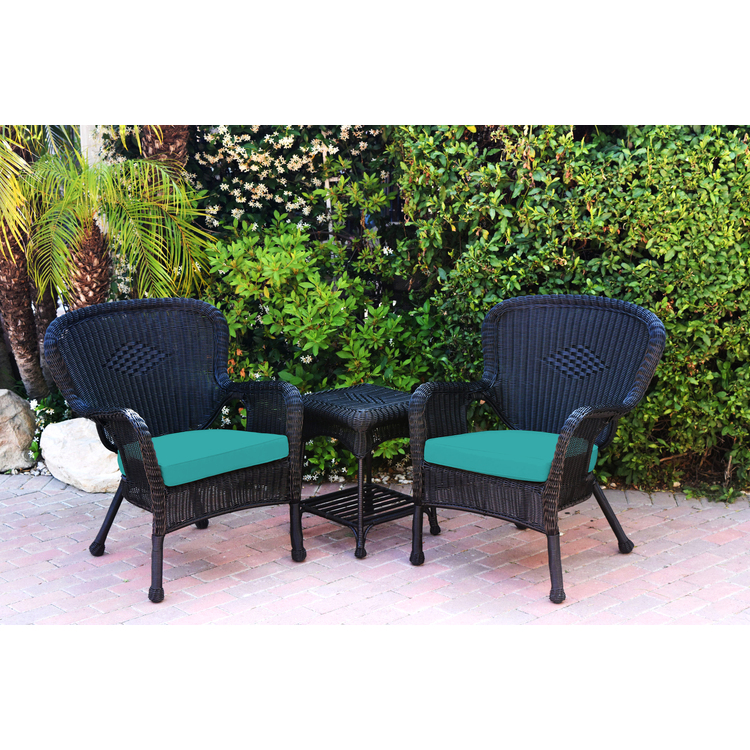 All-Weather Resin Wicker Chair And End Table Set, Steel Frame, 3.5 Cushions image - 1