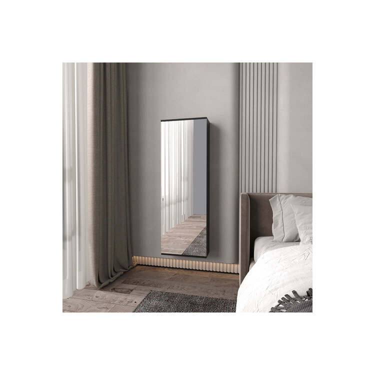 We Have Furniture Treevol Wall-Mounted Shoe Rack with Mirror